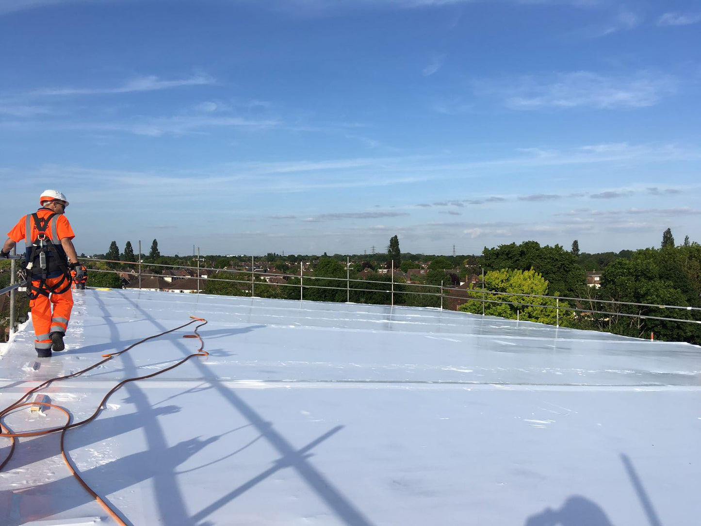 Temporary Roof Using Rhino Shrink Wrap