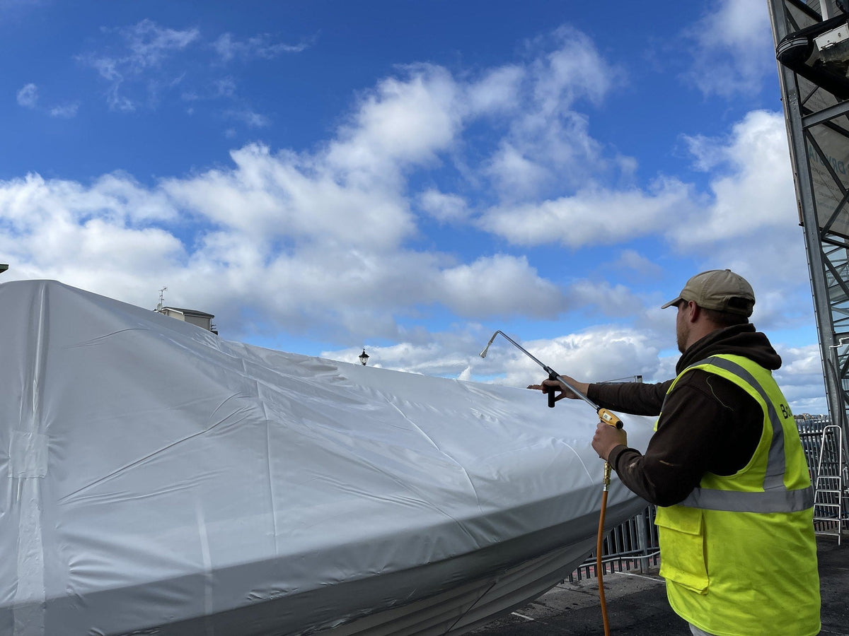 Supplying Marine Shrink Wrap for Self-Install Boat Storage, KB Boat Park
