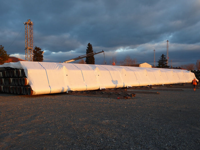 Covering TurkStream: 1,224m² of Industrial Shrink Wrap on Subsea Pipeline Stacks