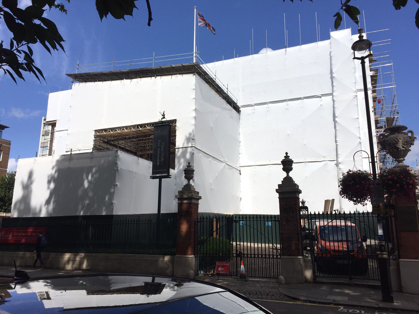 LPS1207 Scaffold Sheeting at the Wallace Collection, Manchester Square, London