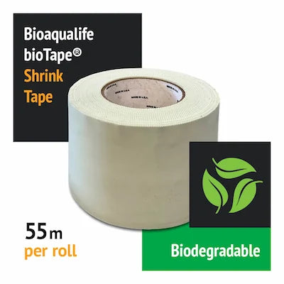 Bioaqualife Biodegradable bioTape® Shrink Tape — 100mm Wide x 55m Long