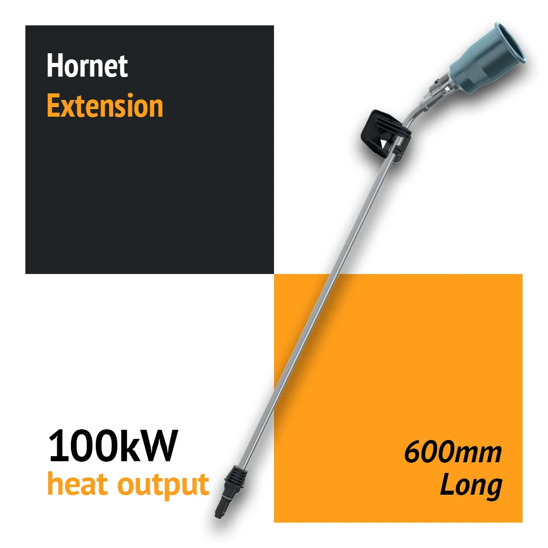 600mm Long Extension with 100kW Titanium Burner for Hornet Heat Gun
