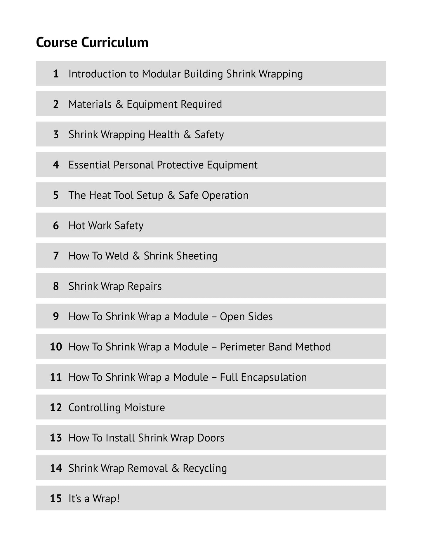 How To Shrink Wrap Modular Buildings Like a Pro - IN PERSON Certified Training Course