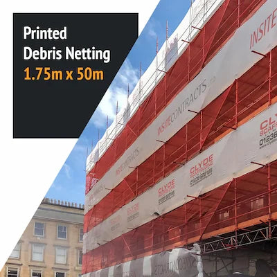 Custom Printed Debris Netting - 1.75m x 50m