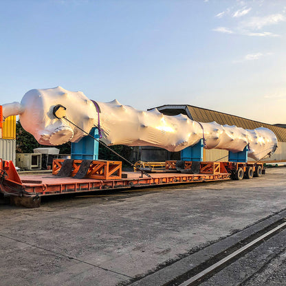 Oversized industrial equipment shrink wrapped with Rhino Shrink Wrap 16m 250 micron film