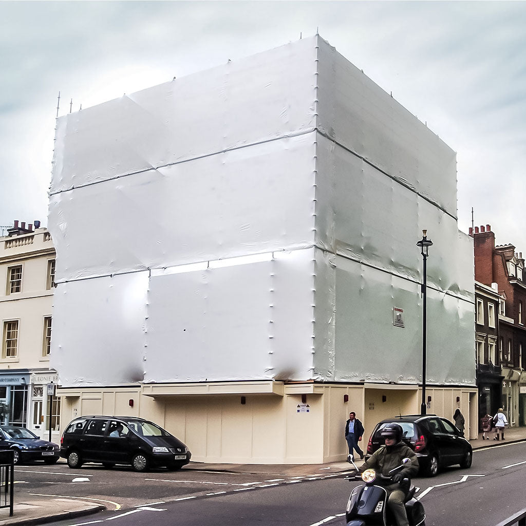 Flame Retardant Shrink Wrap Film 300 Micron 7m x 15m - For Scaffolding - LPS1207 / LPS1215