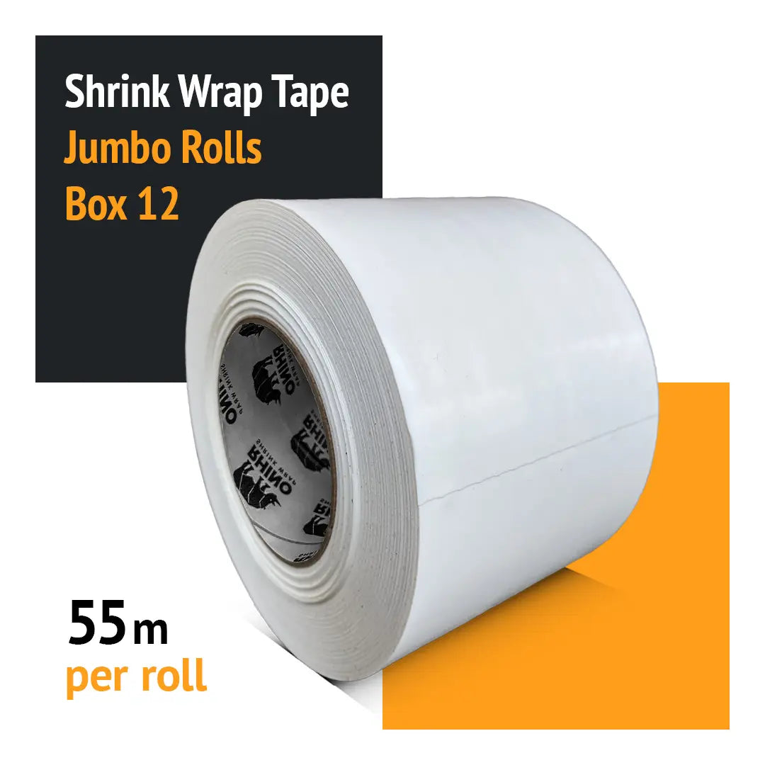 Shrink Wrap Tape - Jumbo Roll (55m long) (Box of 12 rolls)