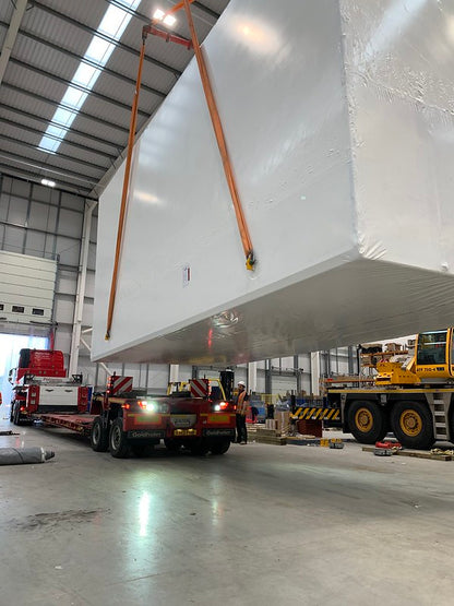 Modular building shrink wrapped with Rhino Shrink Wrap 10m 250 micron film