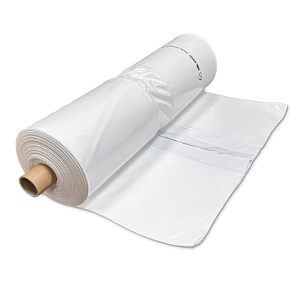Rhino 200 micron shrink wrap film roll 6m x 50m partially unrolled