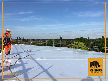 Shrink wrapped temporary roof