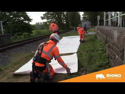 7m x 15m Flame Retardant Rhino Shrink Wrap® Scaffold Sheeting, 300 Micron